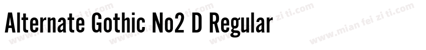 Alternate Gothic No2 D Regular字体转换